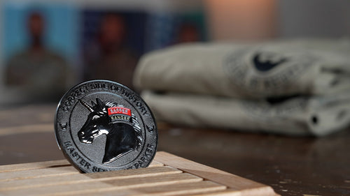 Correct Side of History military challenge coin lifestyle photo