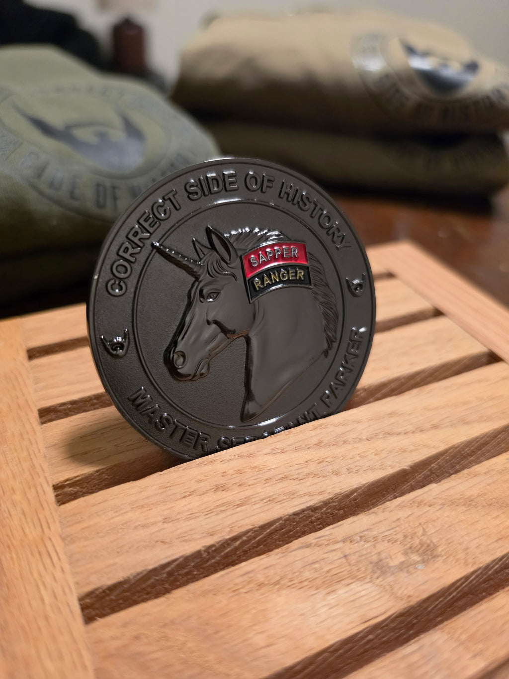Correct Side of History military challenge coin alternate side